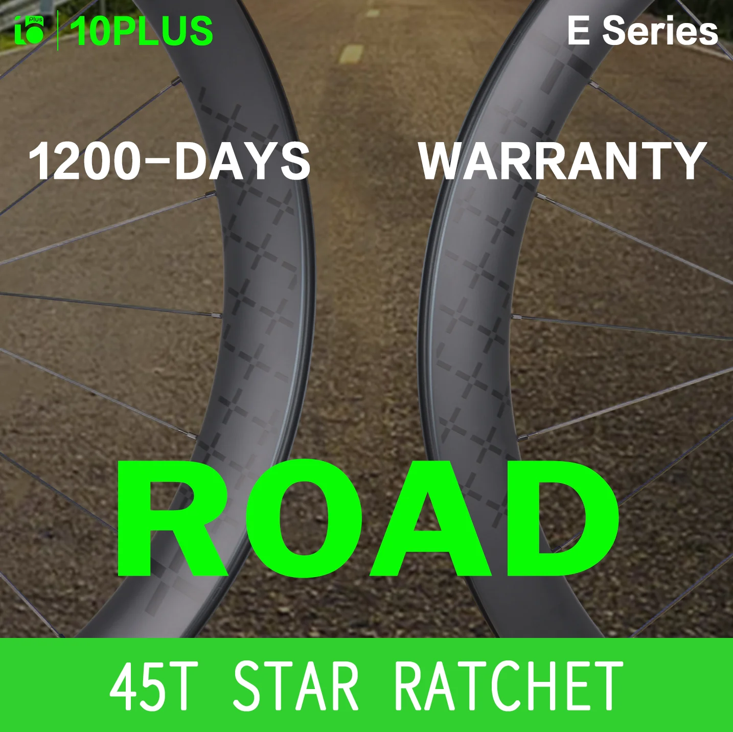 10PLUS Fast Rolling Carbon Wheelset 700C Disc Road Race Pillar 1423 Spokes