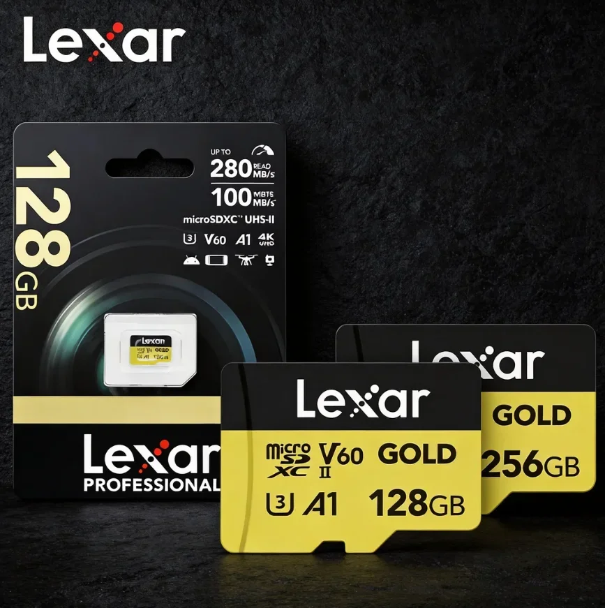 Lexar GOLD Professional microSDXC 128GB 256GB High speed A1 C10 U3 Memory Card SD Card 4K TF Card for Camera Switch