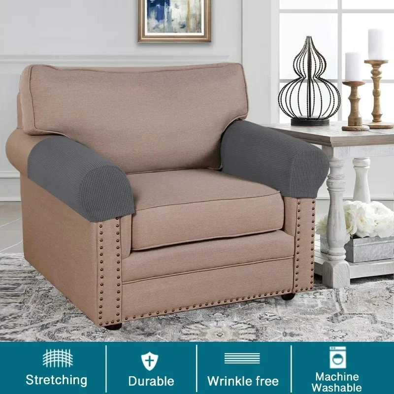Armchair Armrest Protector Chair Arm Protectors Universal Elastic Sofa Stretch Armrest Cover Sofa Side Cloth for Home Arm Covers