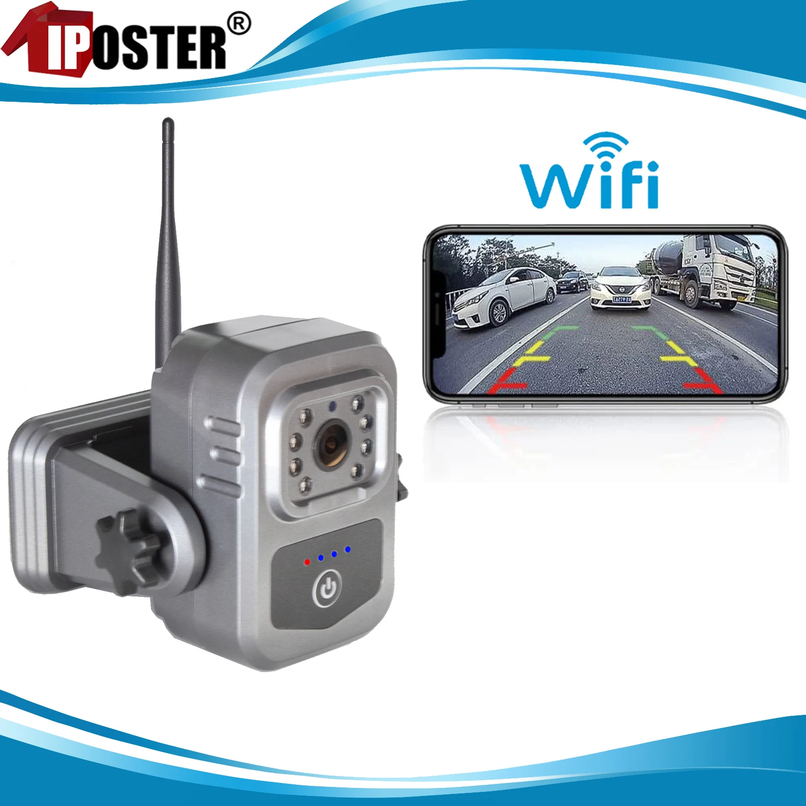 

iPoster Hitch Battery Wifi Magnetic Reversing Reversing Camera APP Battery Powered For IOS Android Cellphone / Caravan Car Rv