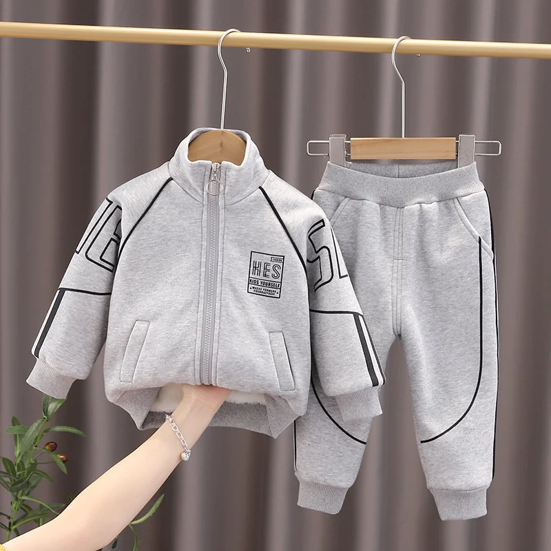 Boys Suit Coat+Pants Cotton 2Pcs/Sets 2023 Spring Autumn Sport Suits School Toddler Children Clothing