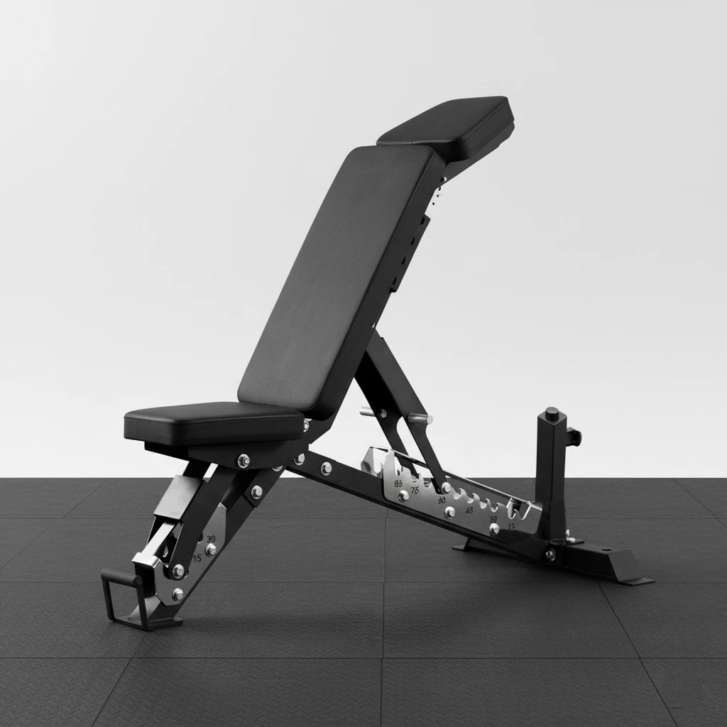 3-Section Adjustable Bench Adjustable Headrest Seat and Backrest Bench Gym Bench Adjustable