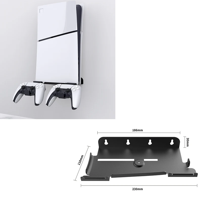 

For PS5 Slim console wall bracket for PS5 slim gamepad seat storage hanger