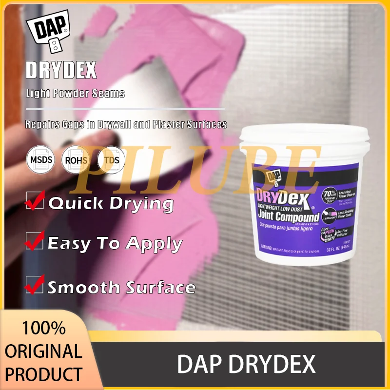 

Легкая прямая паста DAP DRYDEX для гипсокартона и ремонта суставов. Оригинальный продукт.