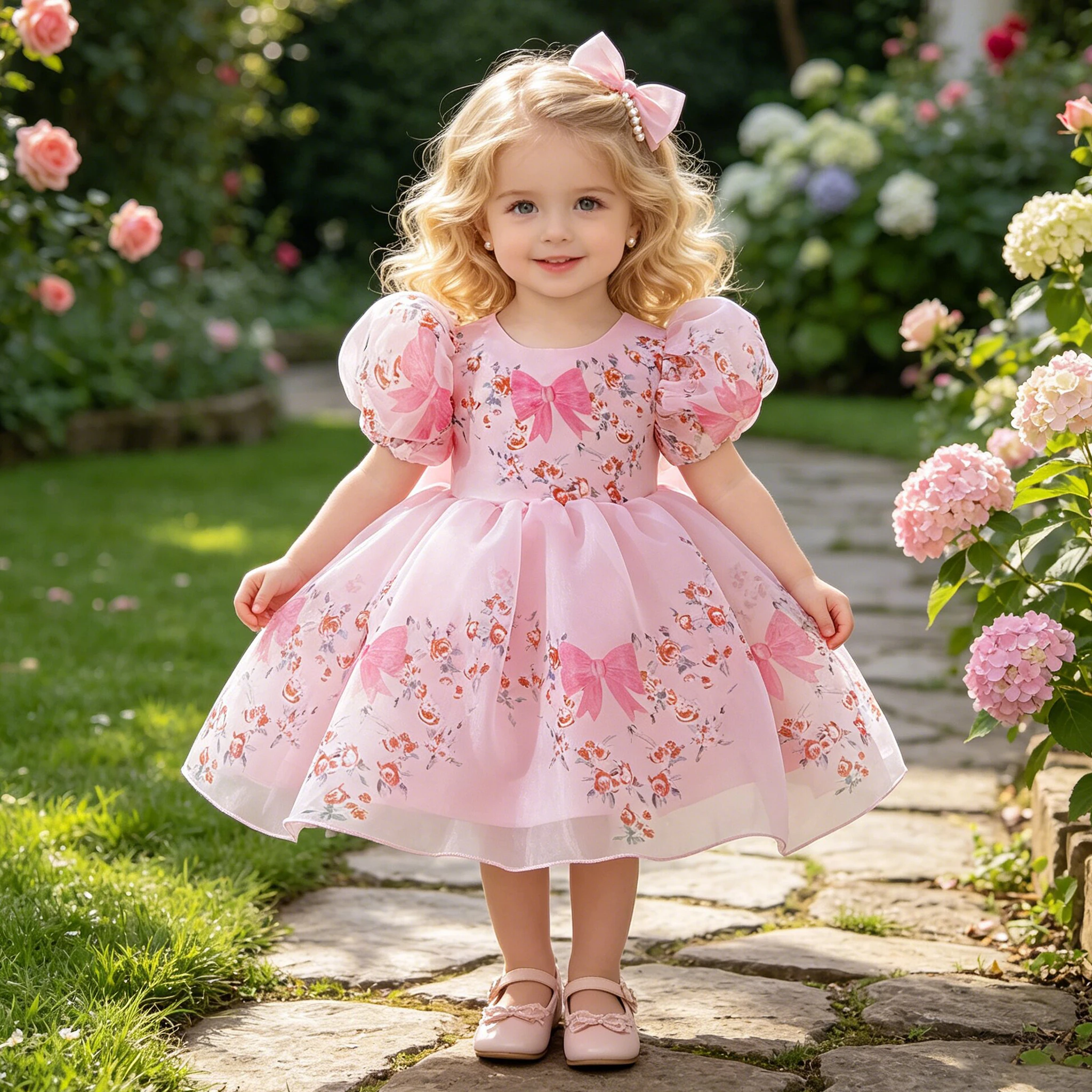 vestido-elegante-para-meninas-bebes-damas-de-honra-com-flores-vestido-de-princesa-para-festa-de-1º-aniversario-vestido-de-gala-para-casamento-e-batizado-trajes-de-noite