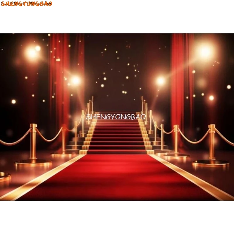 Scène rouge avec tapis rouge Photographie Toile de fond Cérémonie de remise des prix ixGrad Bal Décoration Photo Studio Fond Photocall JU-02