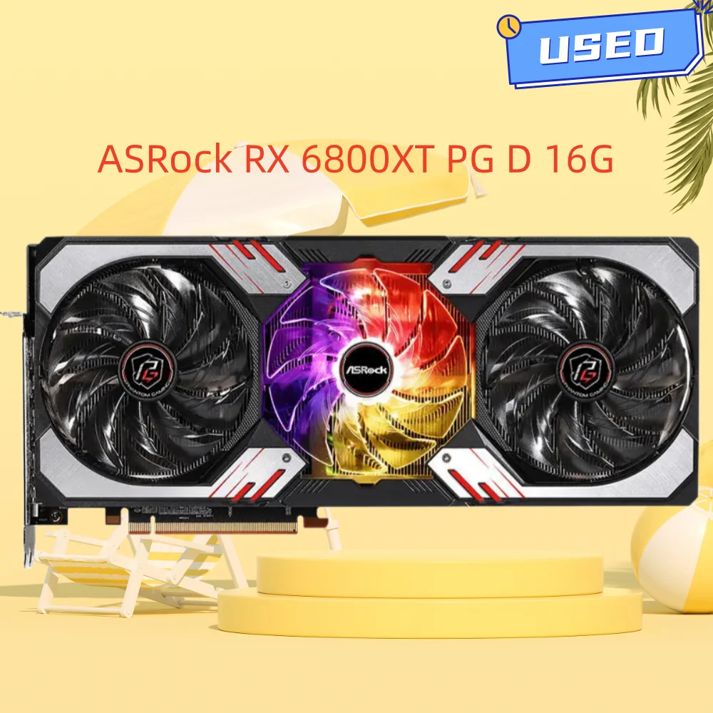 Triple Fan Gaming Graphics Card 16Gb - ASRock RX 6800XT PG D 16G