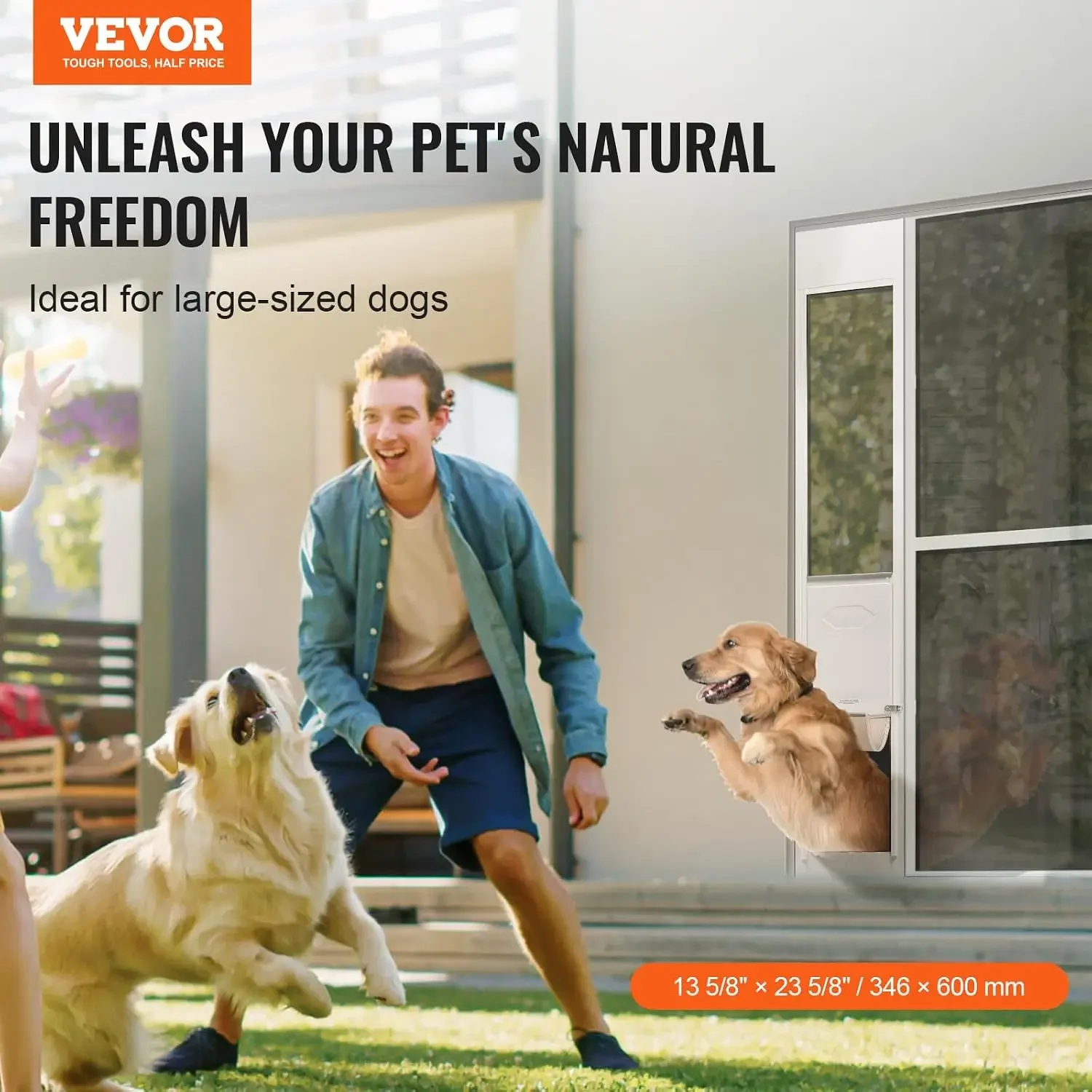 Dog Door for Sliding Glass Door, 75 7/8