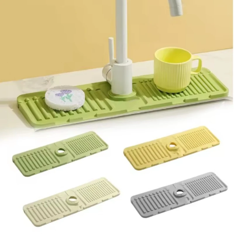 

Силиконовый коврик для крана, многоцелевой туалетный мыло для хранения, наклонный дизайн, быстрый дренаж, кухонный складной дренажный противоскользящий коврик