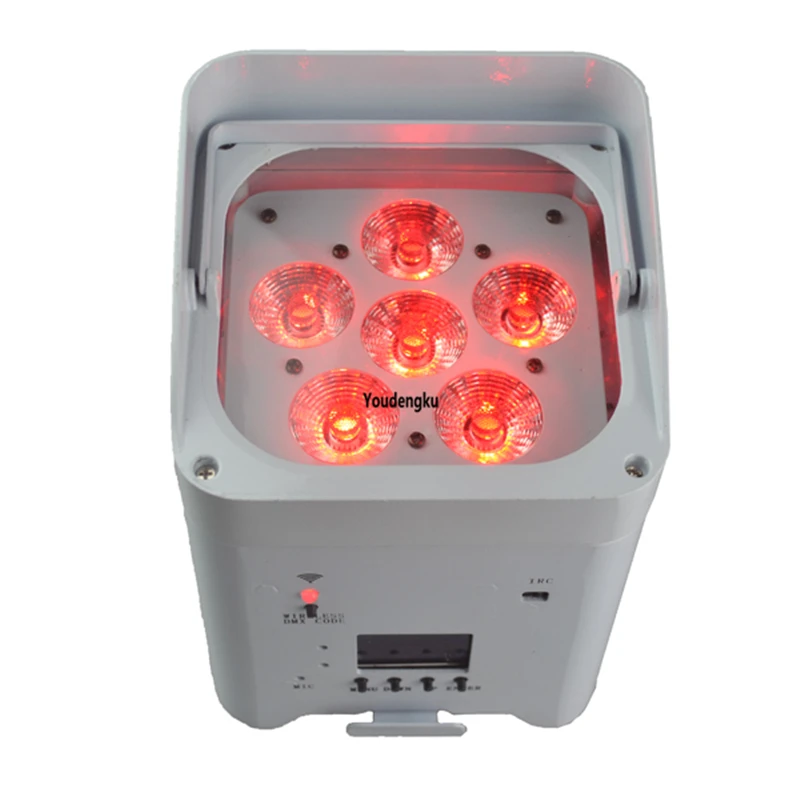 wifi control led par 20lot 6*18w rgbwa uv 6in1 par led batterie wireless battery led par light