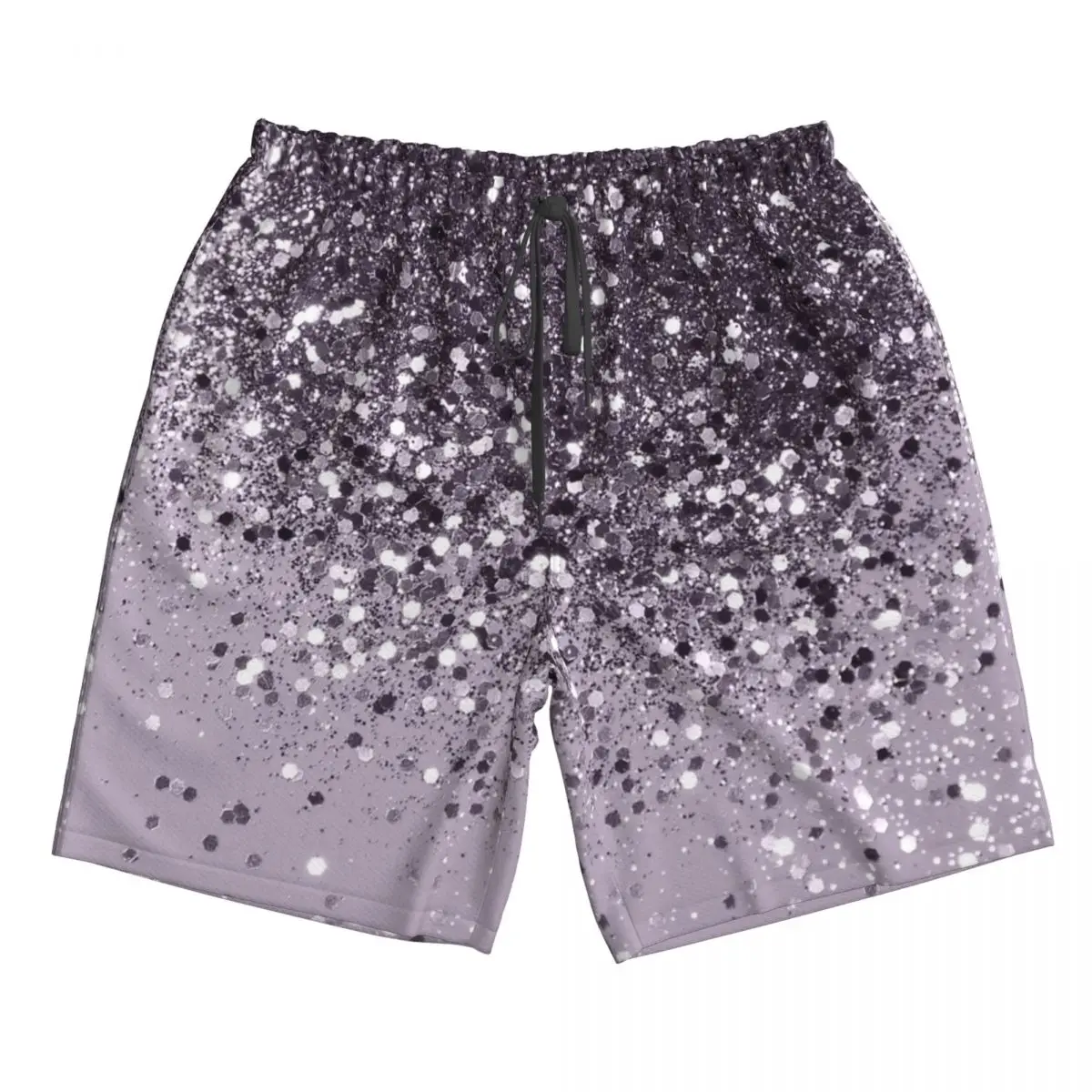 Sparkling Lavender Lady Glitter Trunks Beach Board Shorts Casual Quick Dry Swim Summer Men Pants
