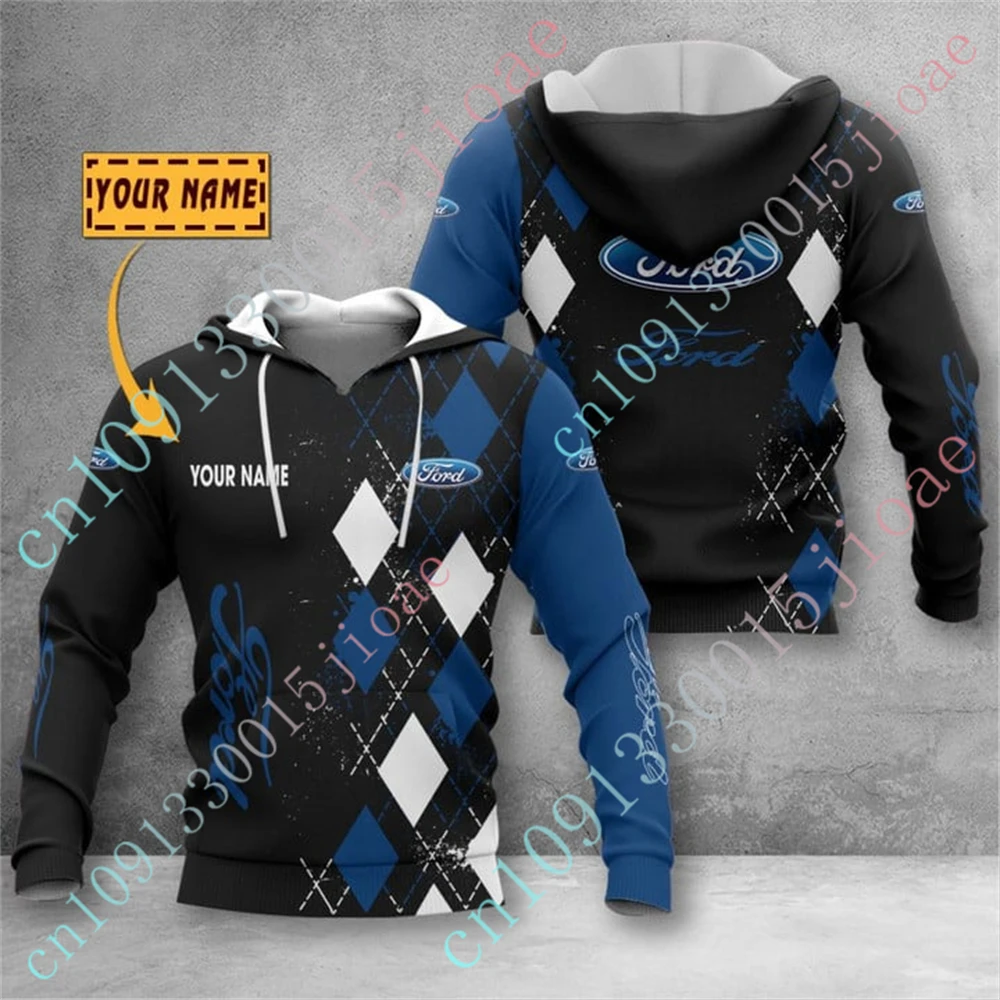 Ford Clothing Casual Oversize Zip Hoodies Anime Hoodies For Men Women Harajuku Pullover Top Unisex Sweatshirt Custom Logo