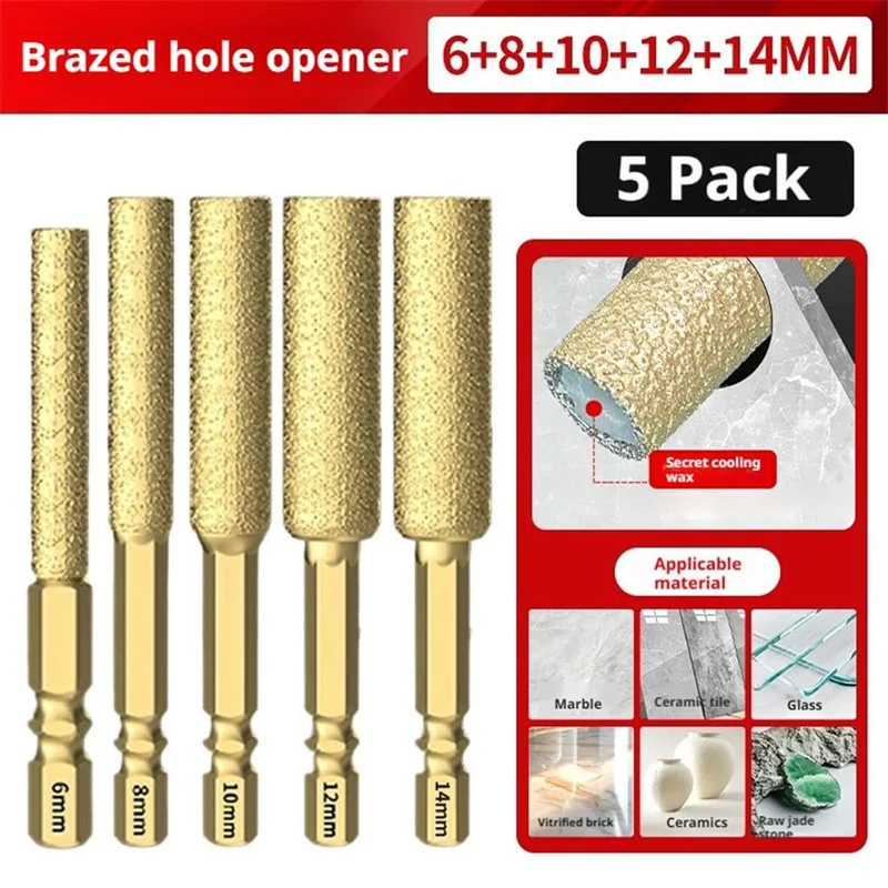 5PCS Diamond Brazed…