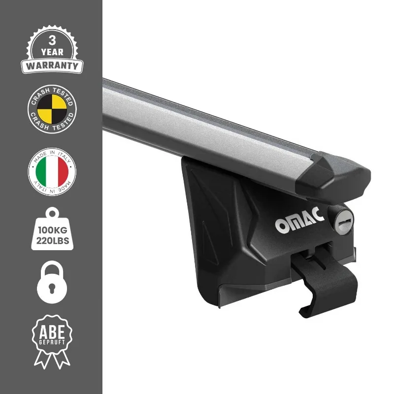 Roof Rack Cross Bars for Audi A4 Wagon 2006-2016, Alu Grey, 2Pcs Luggage Carrier