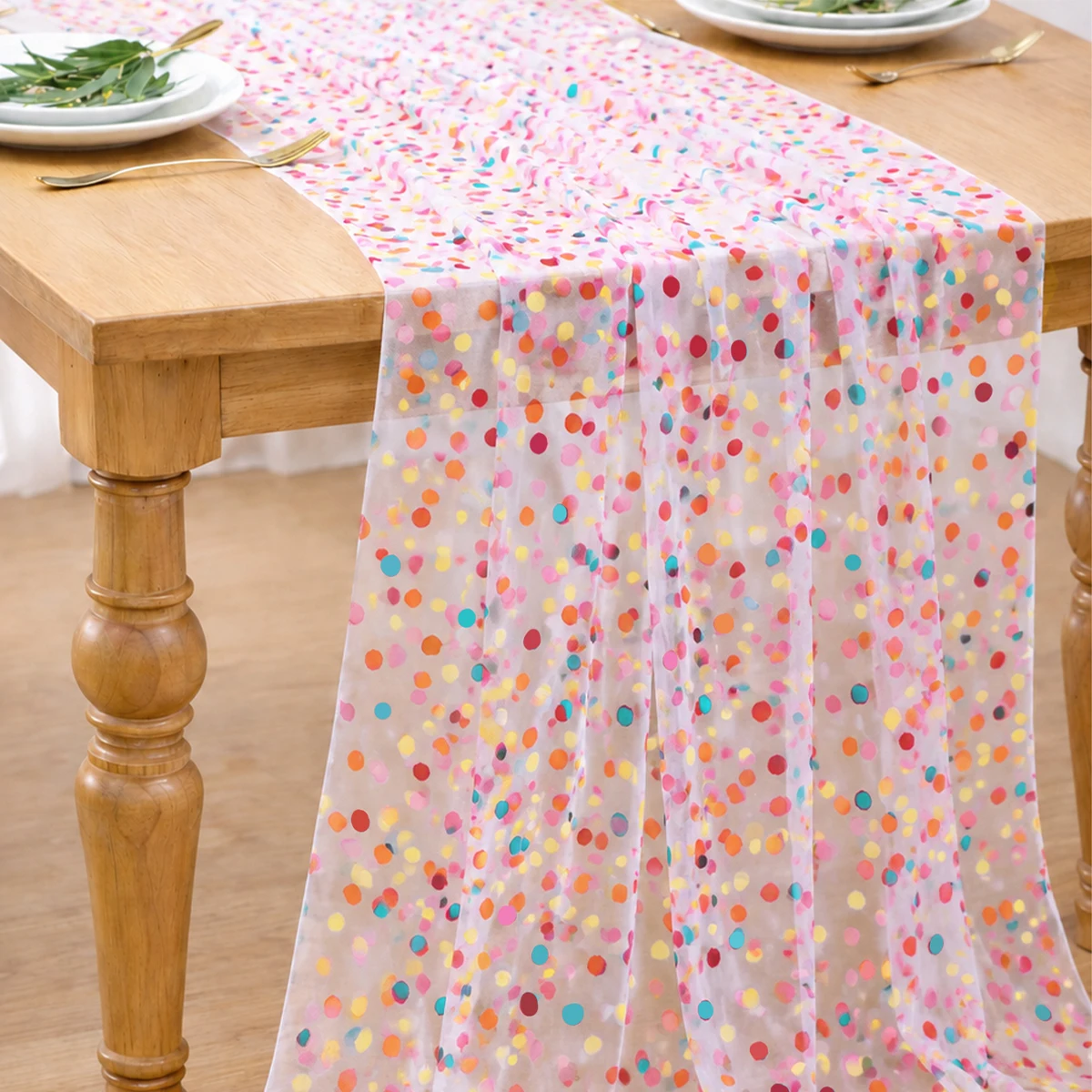 Kleurrijke Dot Gauze Tafellope - Christmas Table Runner recensie en prijs