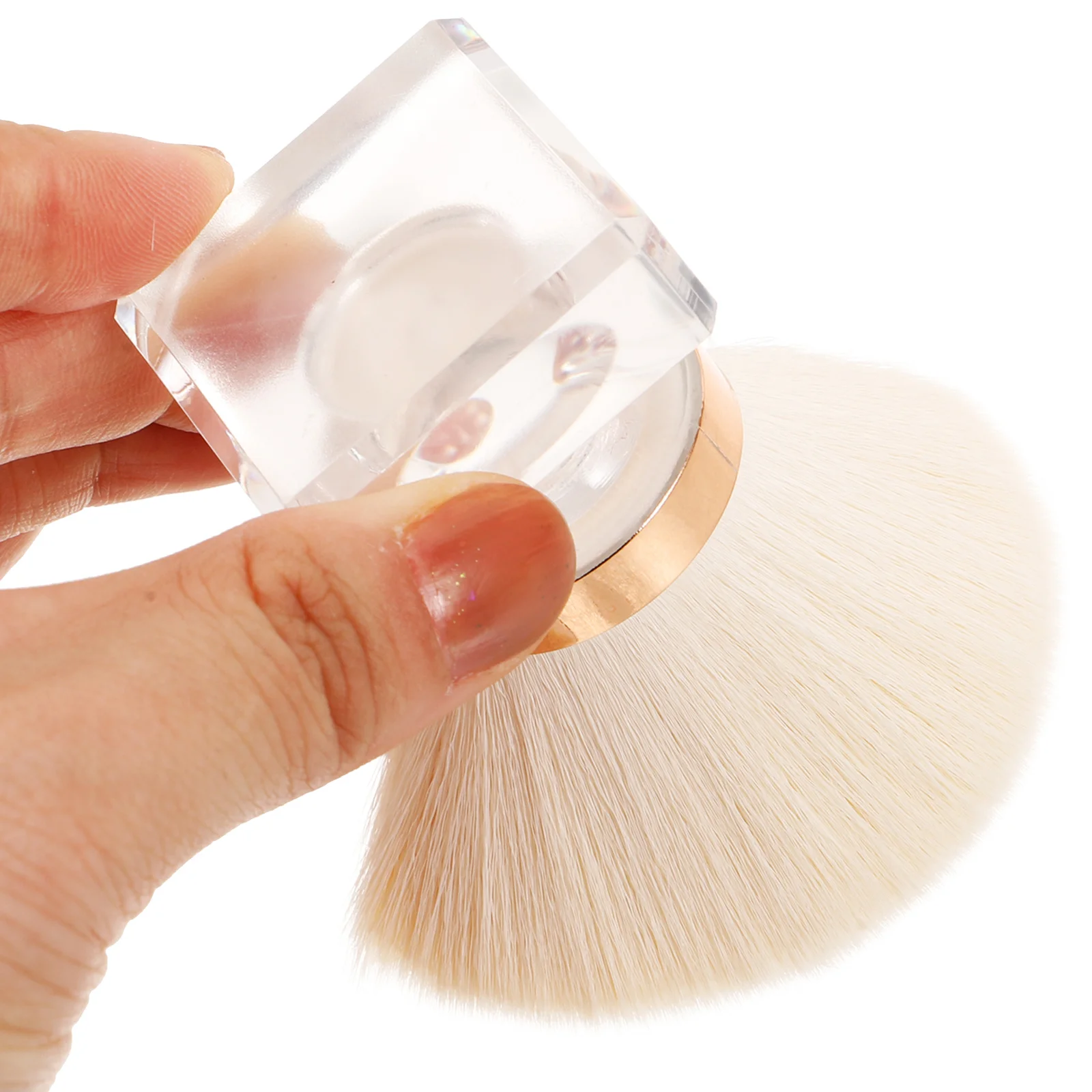 

Nail Dust Brush Compact Design Gentle on Skin Suitable All Ages Types for Home Outdoor Use Makeup Tool Nail Scrubber