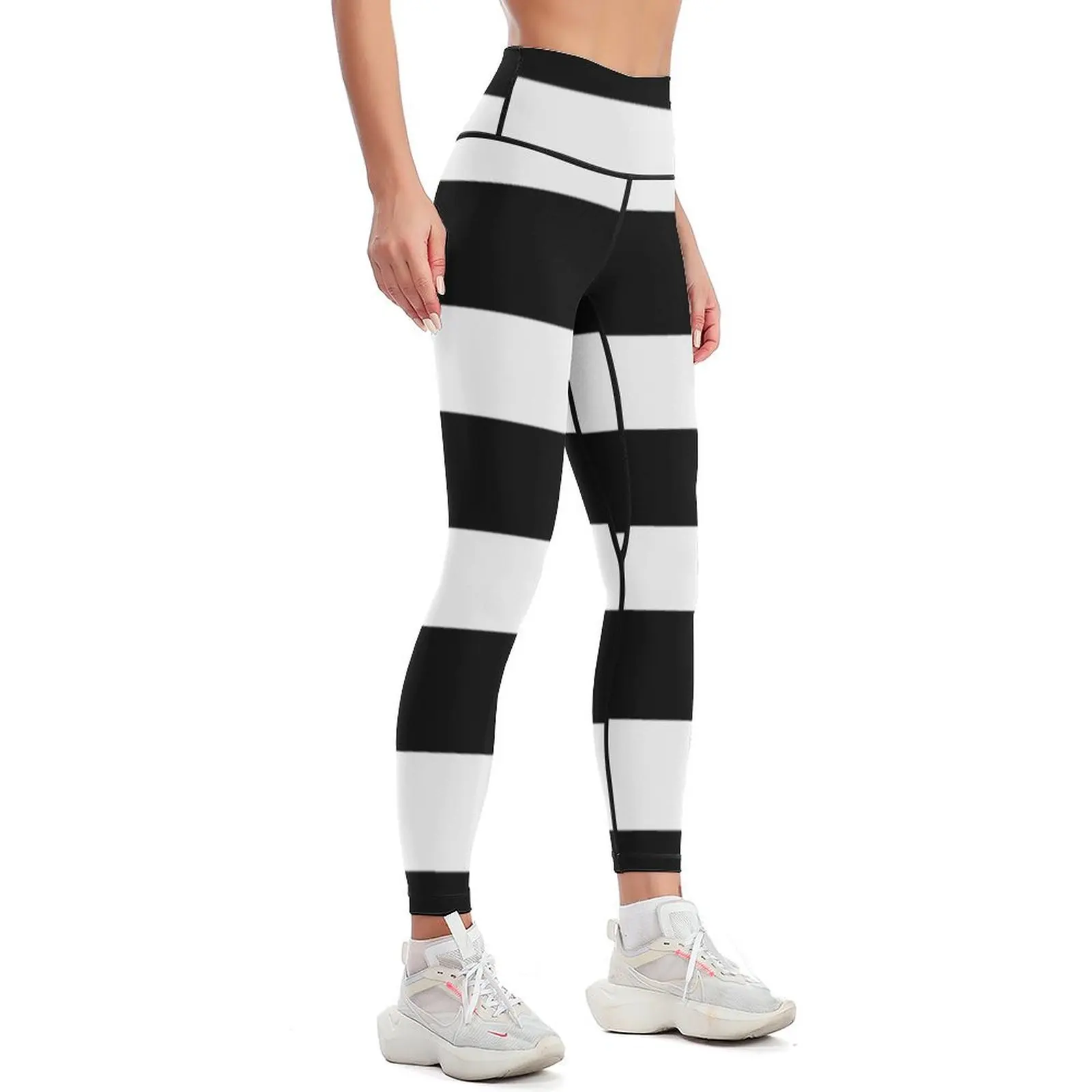 Prison Stripes Leggings jogging pants Sportswear woman gym trousers Tight fitting woman Womens Leggings