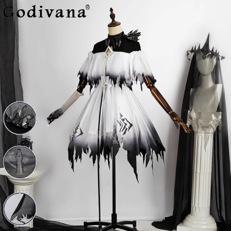 

Elegant Uniform Dress Clothing Costume Anime Party Full Set of Women Halloween Role Play Female Game Carnival Suit