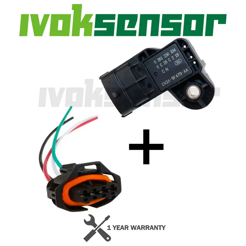 Brand New Manifold Absolute Pressure Sensor Map Sensor For Ford Fiesta MK6 Focus MK3 Escape 1.6 0261230334 CV2A9F479AA 1751185