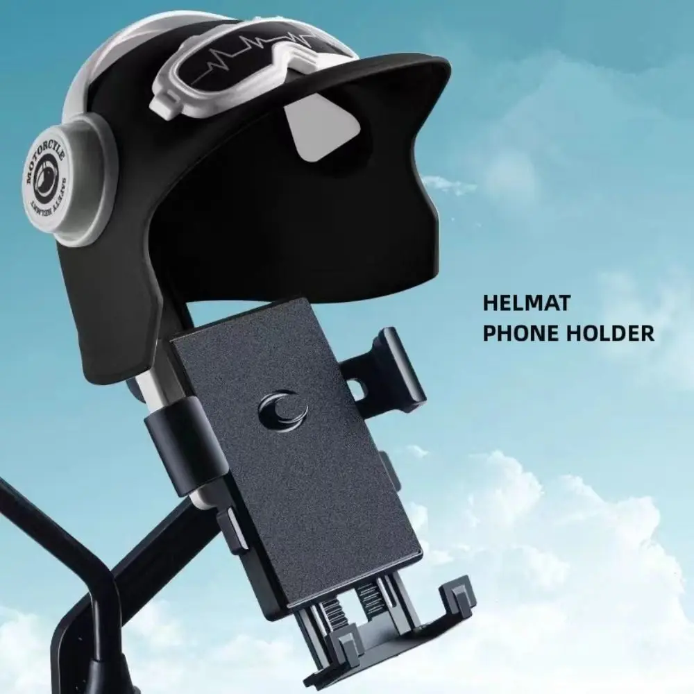 Waterproof Motorcycle Mobile Phone Holder Rotatable Cartoon Helmet Sunscreen Phone Stand Sunshade Umbrella Phone Bracket