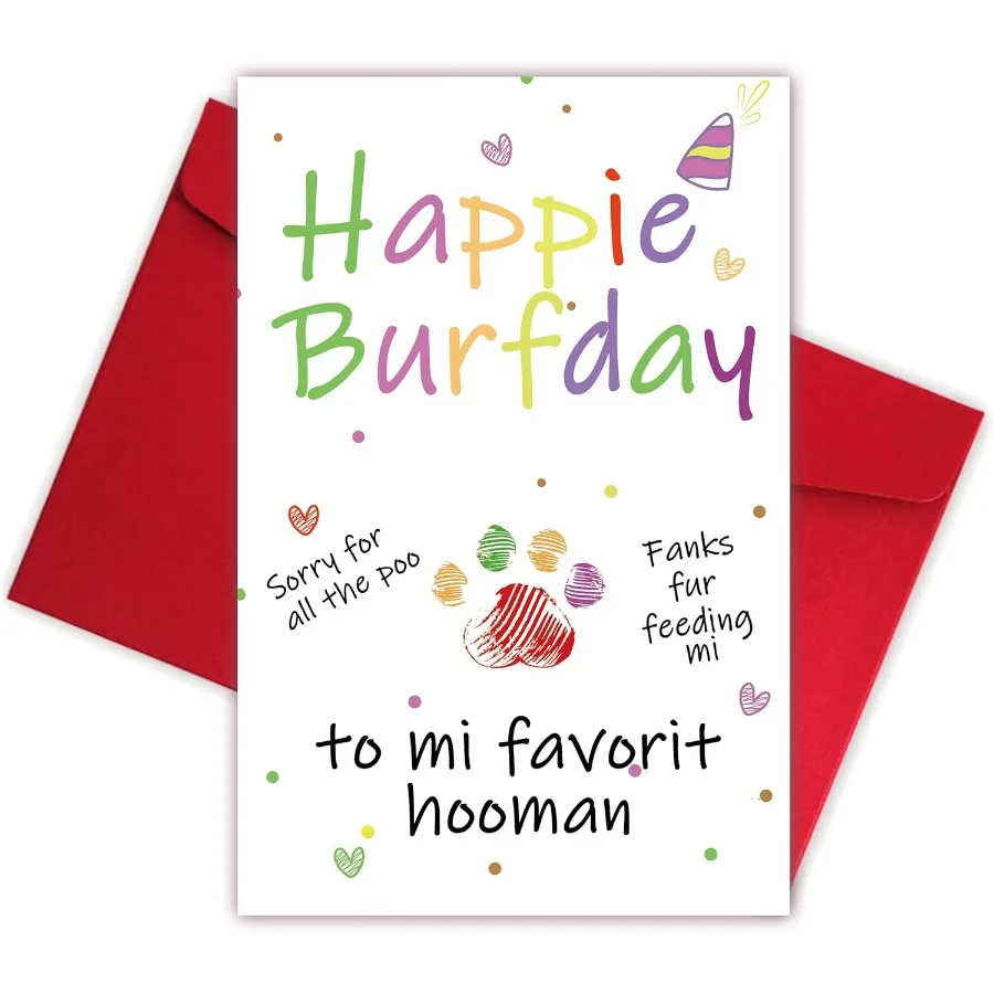 بطاقة عيد ميلاد سعيد من Joyous لمالك الحيوانات الأليفة الحبيب، بطاقة عيد ميلاد مضحكة من الكلب أو القط، بطاقة عيد ميلاد مملوءة بالفكاهة لأم الكلب أو F #1