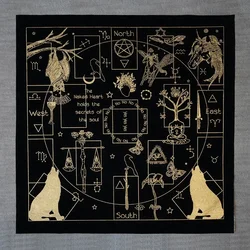 Moon Alter Decor Tarot Cloth Tarot mat Wicca Constellation Sun Star Moon Universe Premium Witchcraft Alter Tarot Spread 27*27 in