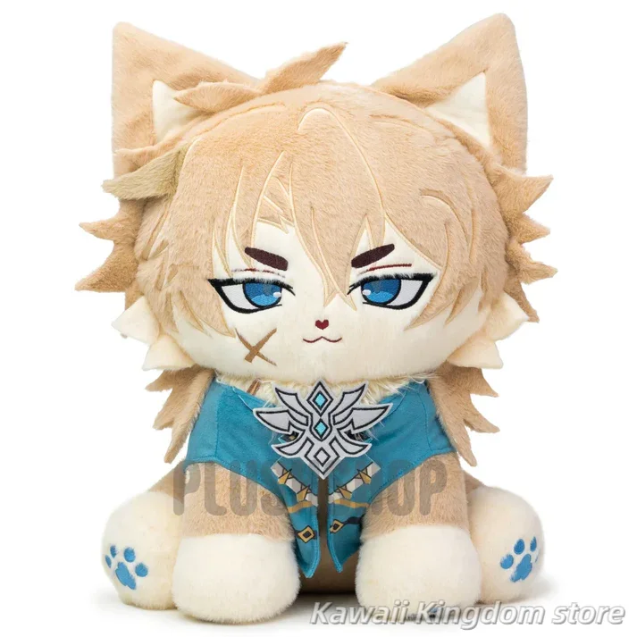 Genshin Impact Varka 43cm Anime Sitting Posture Figure Idol Plushies Pillows Birthday Gift Pillow Cosplay Gift - view 2