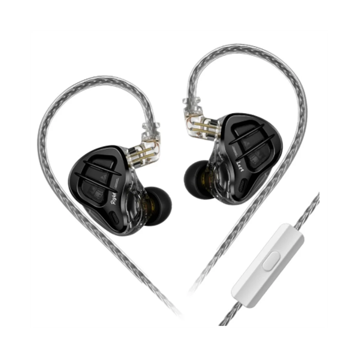 KZ ZAR Wired Earphones in Ear Earbuds Headphones HiFi Bass Noise Reduction Dynamic Headphones (With Microphone Version)