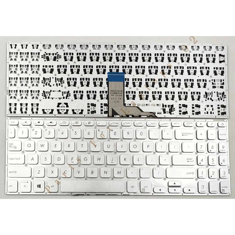 P New For Asus Vivobook F512 F512D F512DA F512DA-DB34 F512DA-EB51 F512DA-NH77 F512DA-RS51 F512DA-WH31 Laptop Keyboard US Silver