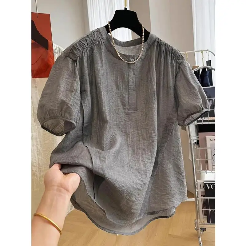 

Summer New Sle Thin Breathable Sun Protection Color ort Sve irt round Ne Men's Faionable Hong Kong Sle Top