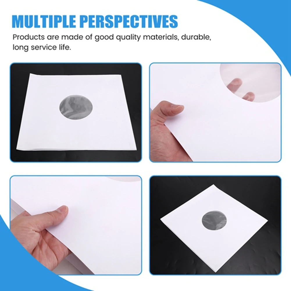 T23C 100Pcs 12Inch Anti-Static Vinyl Record Sleeves - CD Player Case Protective With Inner Bag For Vinyl Records