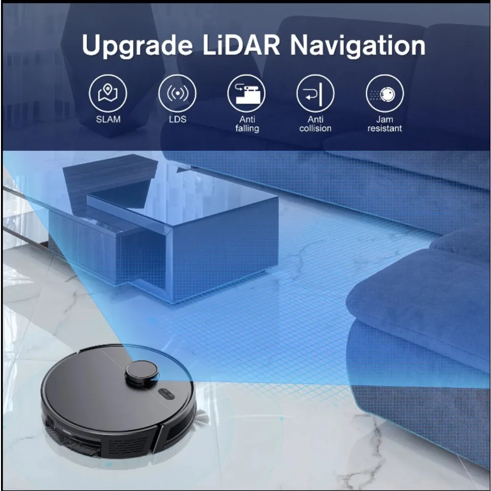 Intelligent Lidar Multifunctional Sweeping Battery Alexa Wireless Smart Robot Vacuum Cleaner