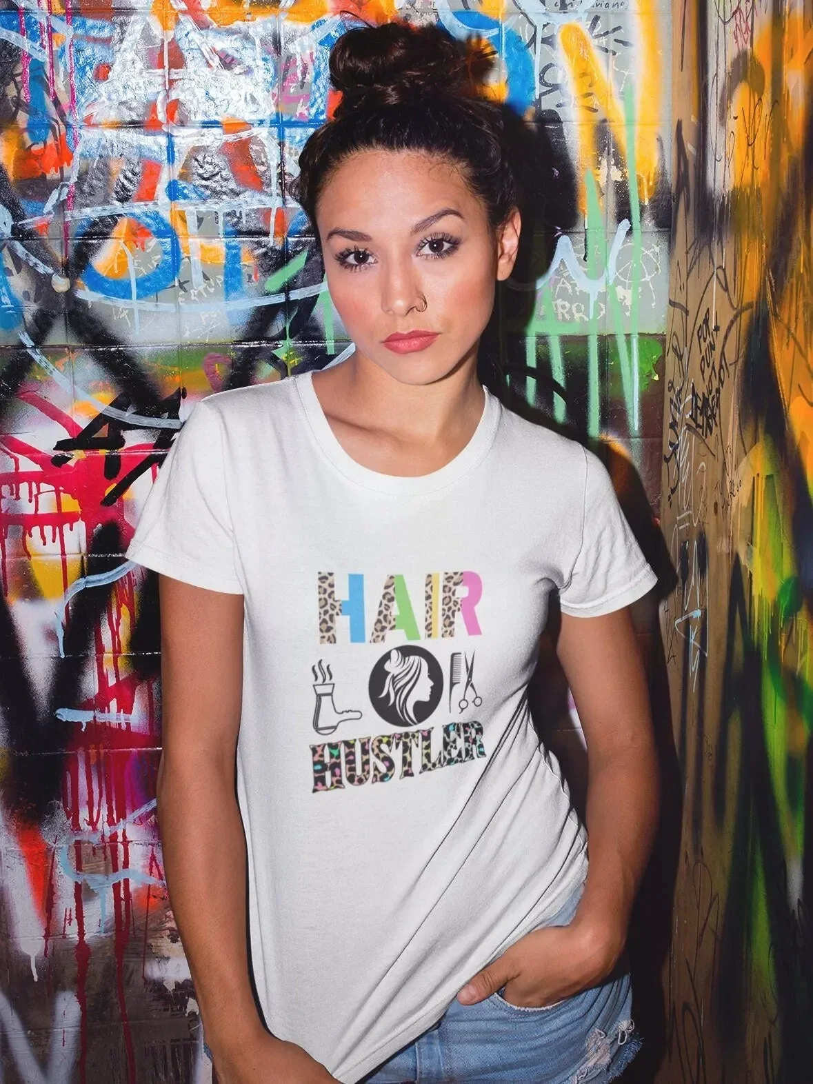Hairdresser T Shirt Hair Hustler Stylist Salon Barber Owner