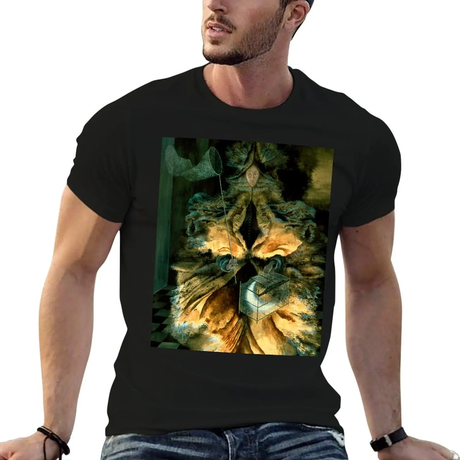 Camiseta Star Huntress, de Remedios Varo, camiseta para hombre, camiseta de marca de lujo 100% algodón, camisetas gráficas lisas para hombre, camiseta