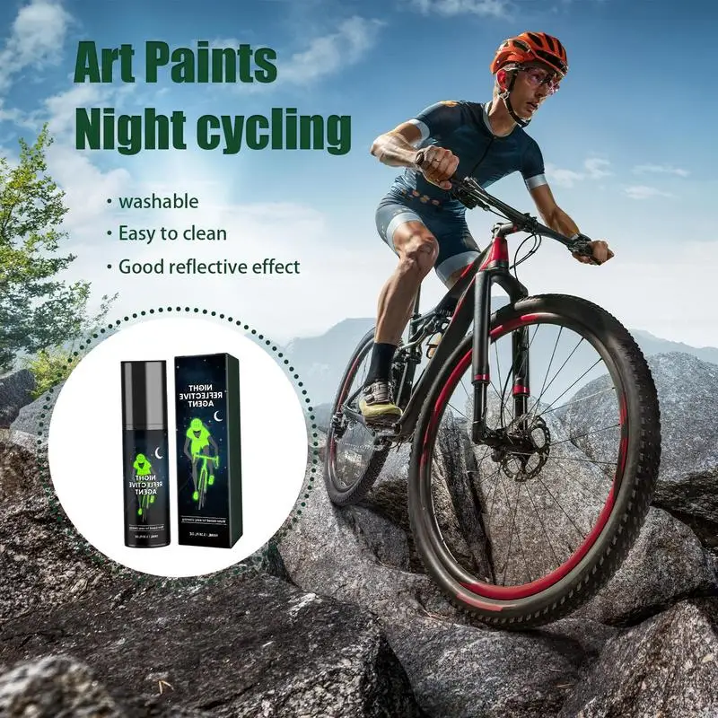 Glow-in-The-Dark Paint 100ml Glowing In The Dark Spray Paint For Bicycle Long Lasting Reflective Glow Paint For Clothes Bicycles