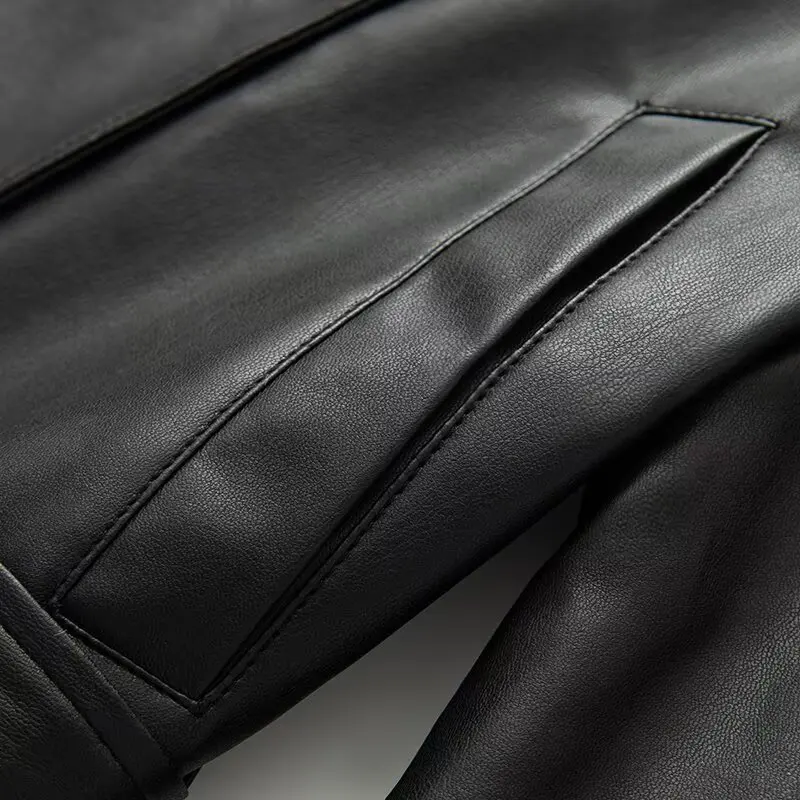 JNLEAOG Autunno New Faionable Donna Ort Long Sve Giacca a vento in ecopelle Design Versatile Cappotto in poliestere con vestibilità alla coreana