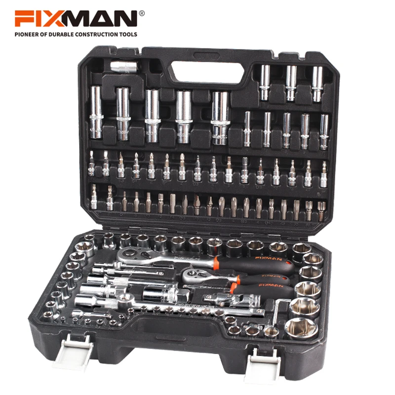 Fixman Cr-v 108 Pcs Mechanics Tool Set Socket   1/2