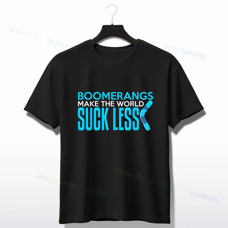 남성용 레트로 Got A New 부메랑 그래픽 티 100% 코튼 크루넥 캐주얼 반소매 탑 일상 의류 스포티 디자인 셔츠