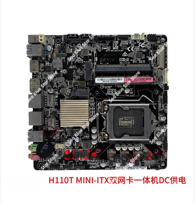 Industrial   board H110T dual network port, ultra-thin mini ITX main board all-in-one HTPC LVDS second-hand disassembly