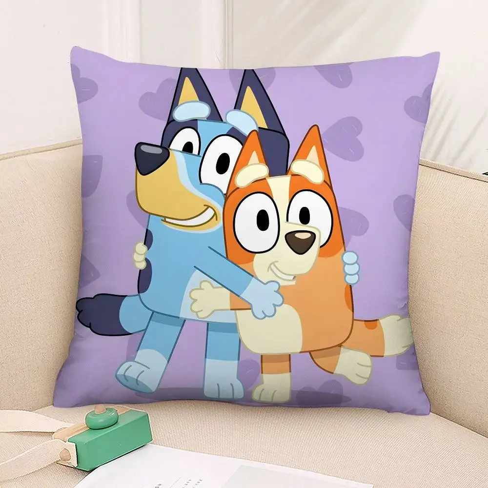 لطيف-B-B-B-Blueys-S الكرتون كيس وسادة مربع على الوجهين طباعة وسادة القضية ل أريكة المنزل غرفة نوم ديكور هدية