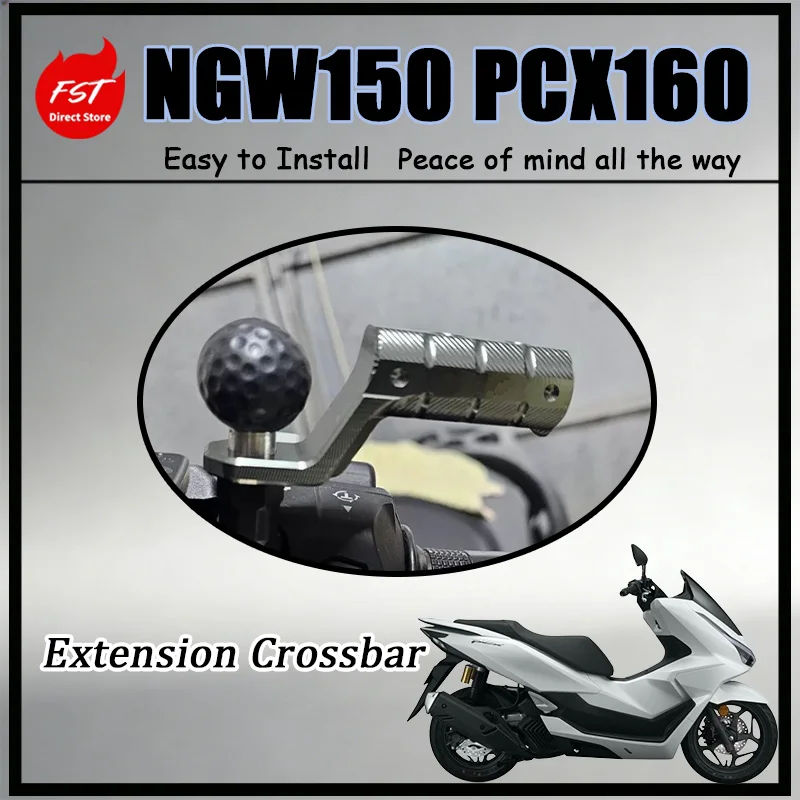 FOR NWG150 PCX160 CNC Aluminum Rearview Mirror Base Extension Crossbar Multifunctional Navigation Balancing Extension Bracket
