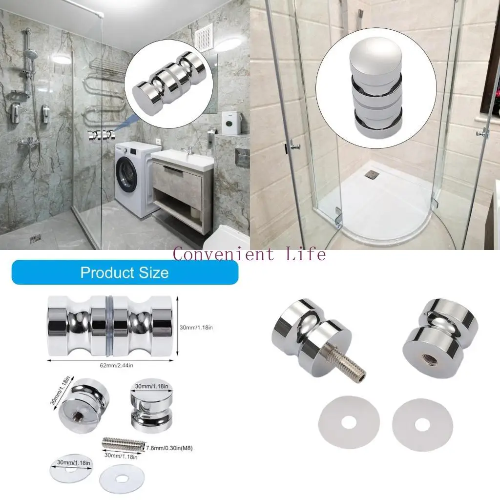 

L1EE Алюминиевая ручка стильная дверная ручка ржавой дверной ручка для ванной комнаты стеклянная дверь