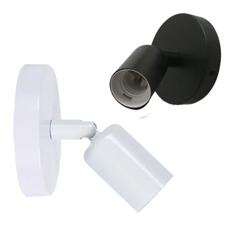 

E27 Wall Lamp & Chandelier Base Can Be Adjusted Direction Metal Material Includes Light Installation Accessories Bulb Holder