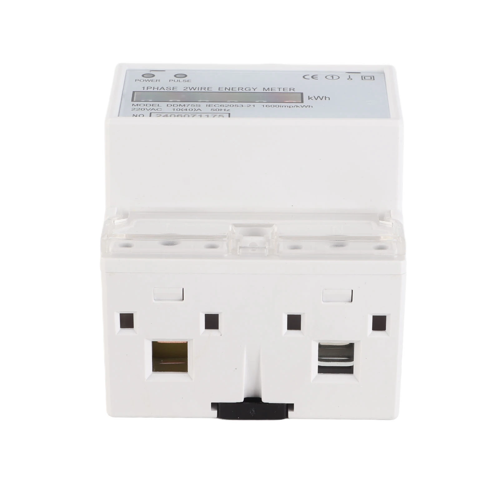 الإلكترونية كيلوواط ساعة متر DDM75S 10 ‐ 40A مرحلة واحدة 4P LED Din السكك الحديدية استهلاك الطاقة الكهرباء Wattmeter مقياس الطاقة