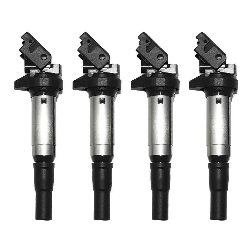 4Pcs Ignition Coils For BMW 1 3 5 X3 X5 X6 Z4 325i 328i 335i 525i 528i 545i 745Li E87 PEUGEOT 207 208 308 508 12137575010 597064