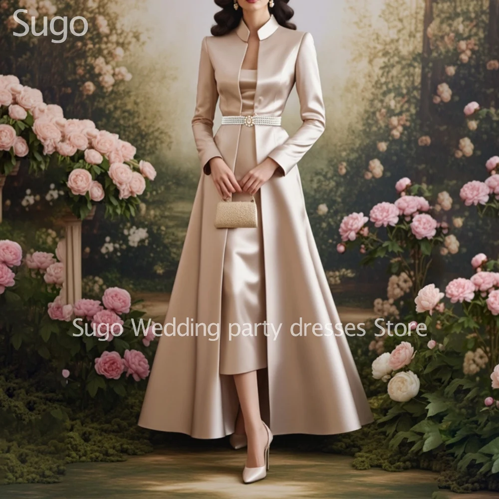 

Customized Elegant Long Evening Dresses for Special Occasions Satin Ankle-Length A-Line Women Gala Prom Party Gowns 2026