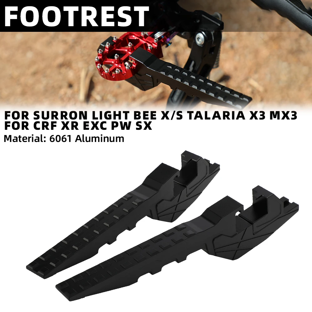 乗客用フットペグ、フットレスト、ユニバーサルタイプ、surron-light-bee-x-s、talaria-x3、mx3、crf、xr、exc、pw、sxなどのバイク用パーツ