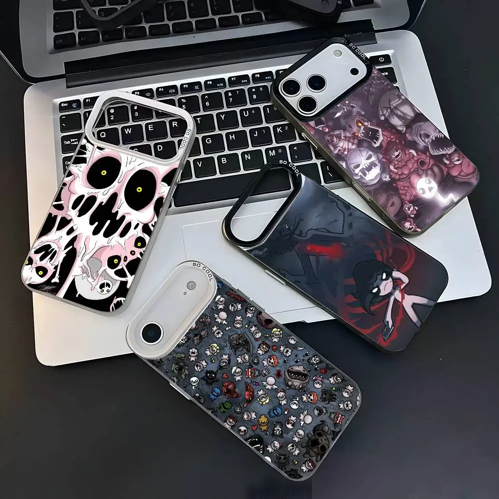 

B-Binding Of Isaac Anime Phone Case iPhone 12 13 14 15 16 17Pro Max Plus Protect Plating Phone Cover