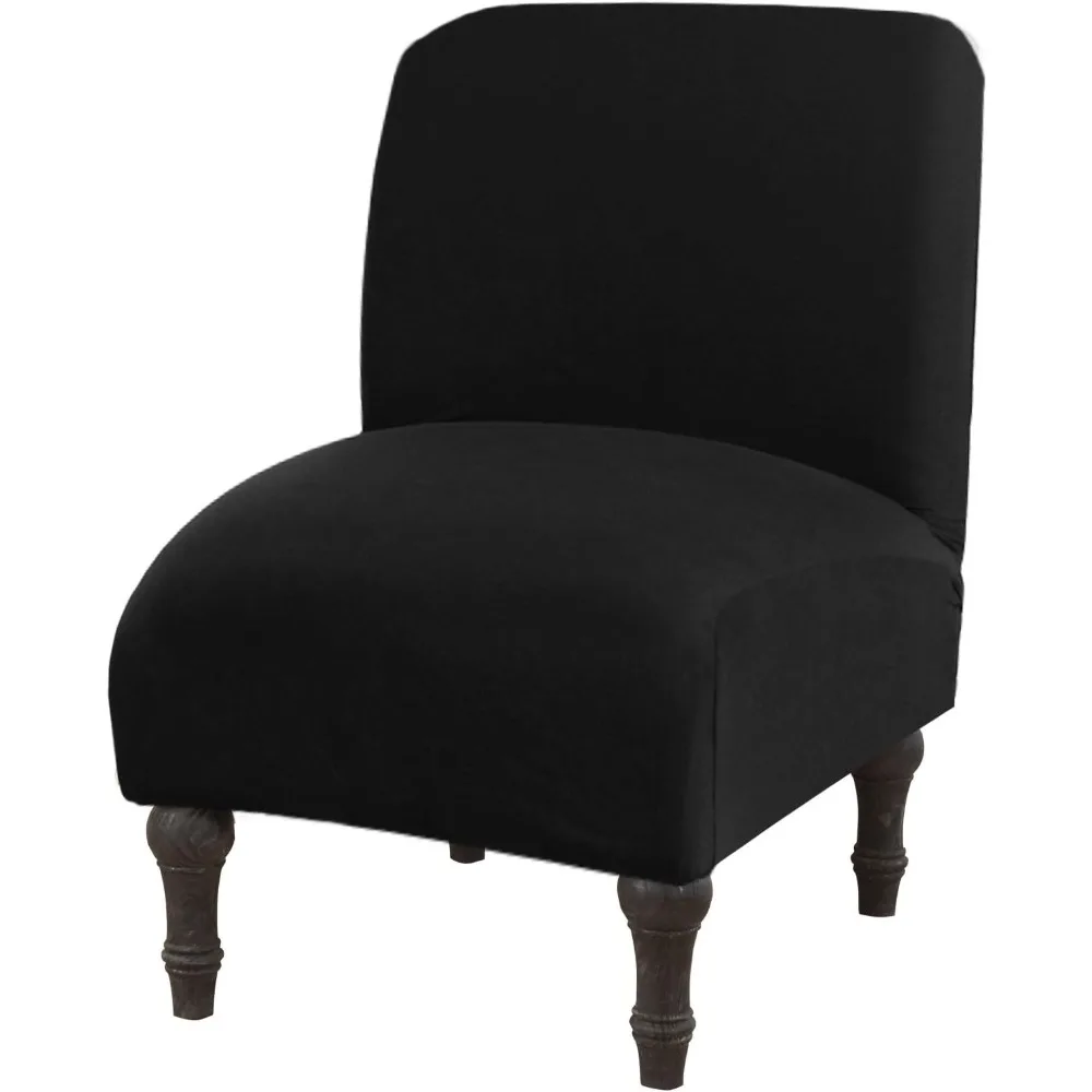

Armless Accent Chair Cover, Large Size Armless Slipper Chair Slipcover, Stretch Universal Thin Fabric Living Room Chair Cover Fu