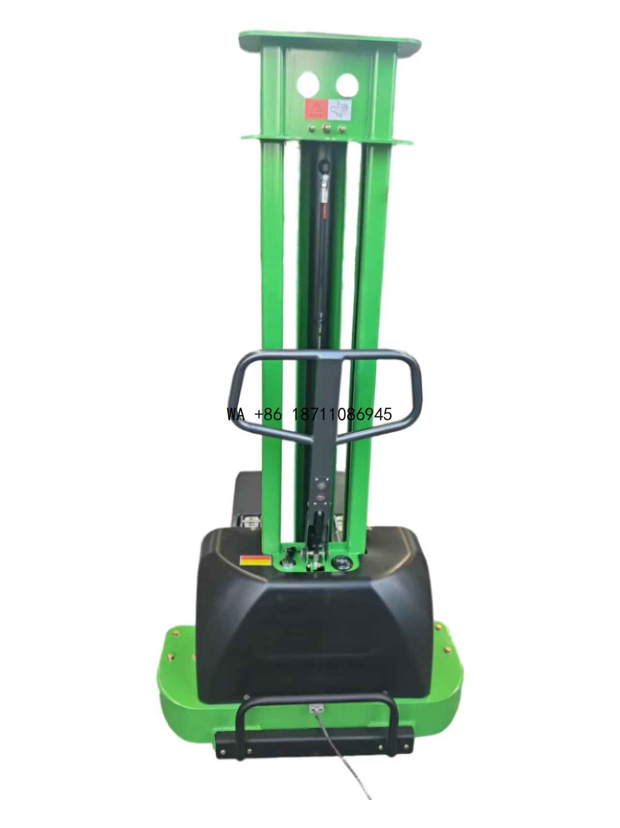 Semi-electric 1500kg Self Loading Portable Forklift Electric Stacker DC Power Lead-Acid Battery Indoor Use